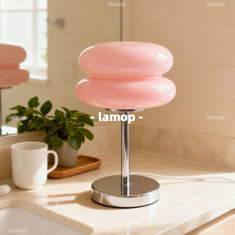 Decor Lighting Lamps - Kremowa retro lampka nocna w stylu